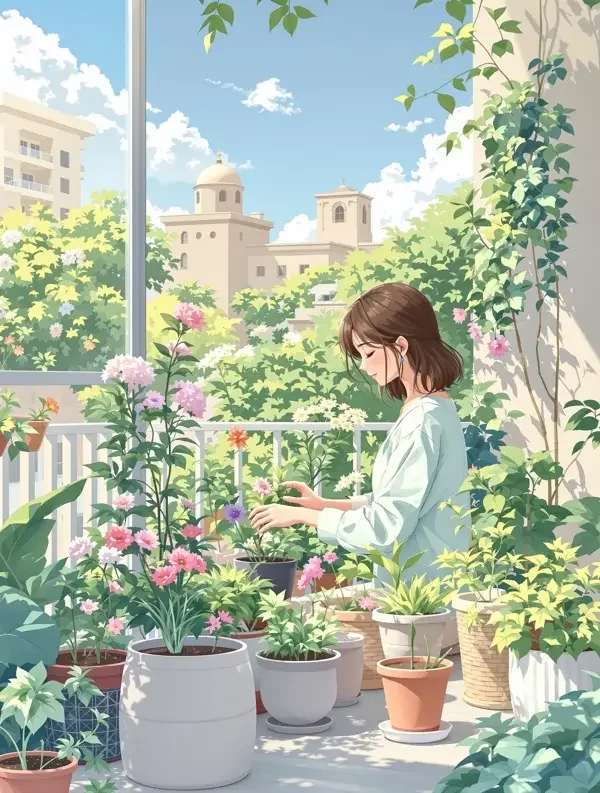 窗边的绿植日记 漫画封面